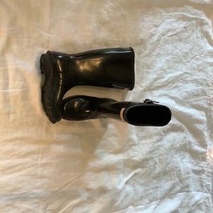 Black hunter rain boots-kids